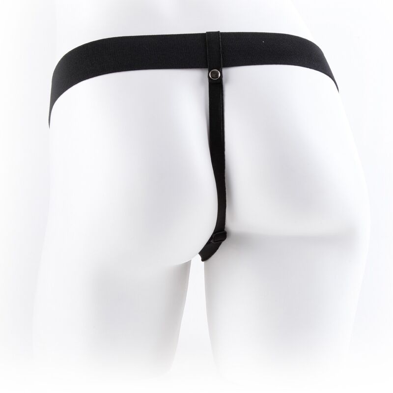 SÉRIE FETISH FANTASY - HARNAIS RÉGLABLE TÉLÉCOMMANDE PÉNIS RÉALISTE AVEC TESTICULES 23 CM