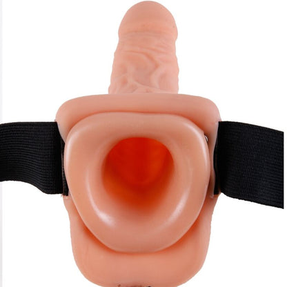 SÉRIE FETISH FANTASY - HARNAIS RÉGLABLE TÉLÉCOMMANDE PÉNIS RÉALISTE AVEC TESTICULES 23 CM