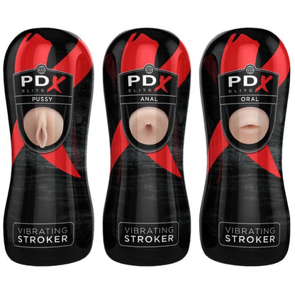 PDX ELITE - STROKER MASTURBATOR SET 12 UNITS: 6X VAGINA, 3X ANUS, 3X MOUTH