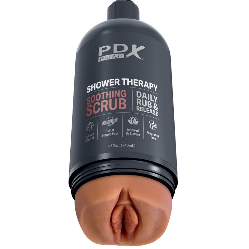 PDX PLUS - STROKER MASTURBATOR DISCREET BOTTLE DESIGN SOOTHING SHAMPOO SCRUB CARAMEL