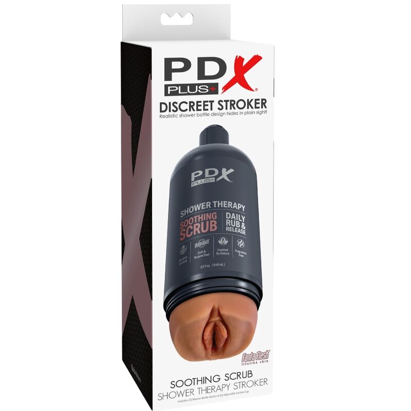 PDX PLUS - STROKER MASTURBATOR DISCREET BOTTLE DESIGN SOOTHING SHAMPOO SCRUB CARAMEL