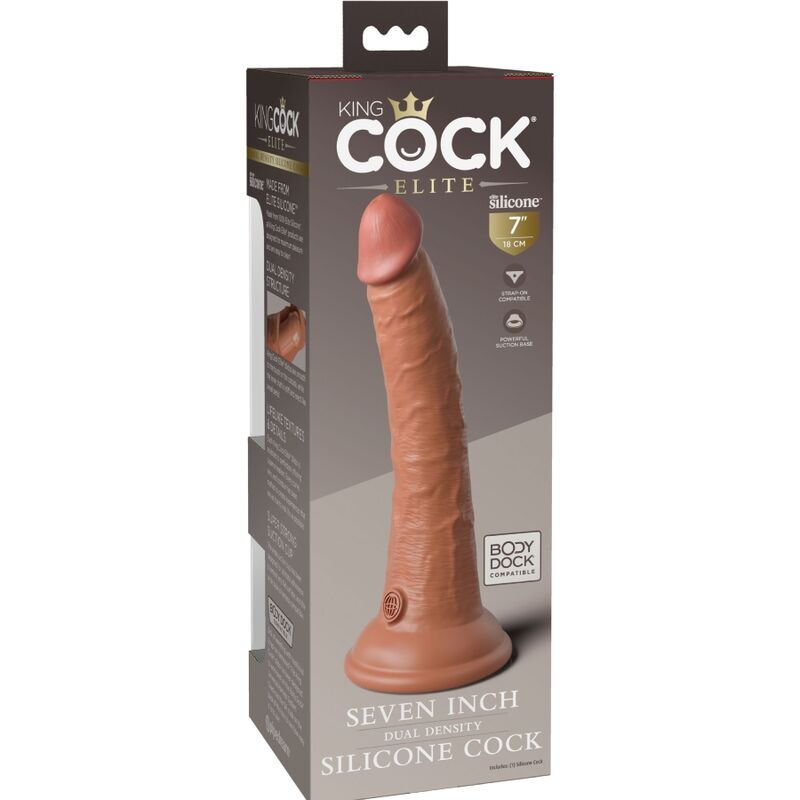 KING COCK - GODE RÉALISTE EN SILICONE ÉLITE 17,8 CM CANDY