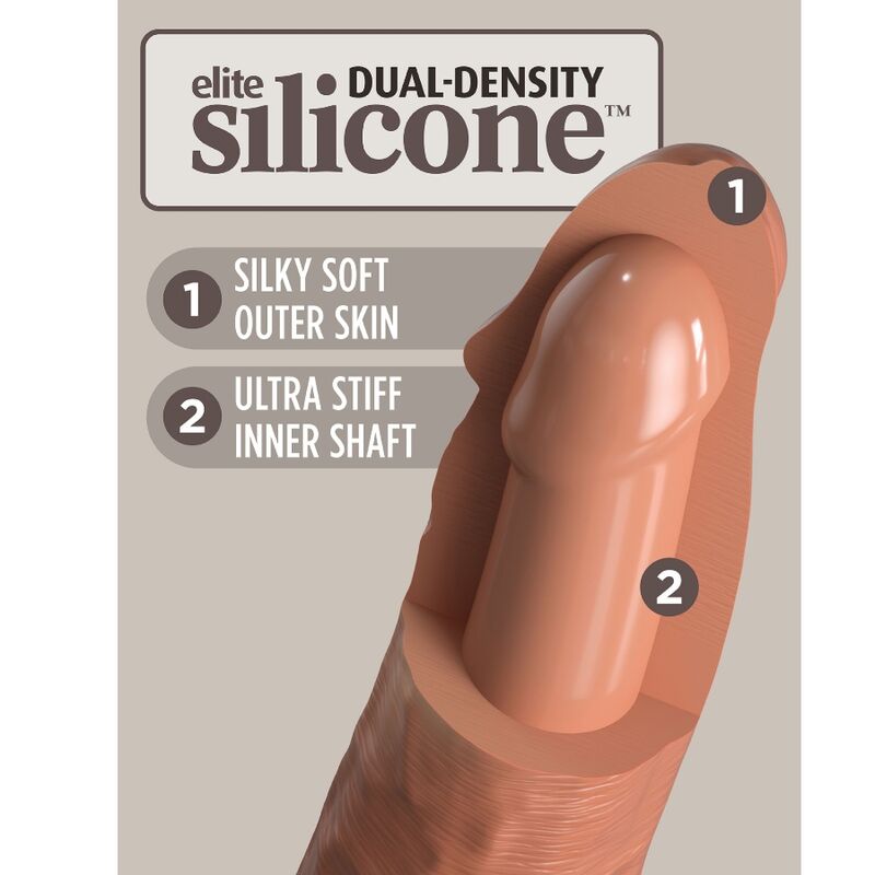 KING COCK - GODE RÉALISTE EN SILICONE ÉLITE 20,3 CM CANDY