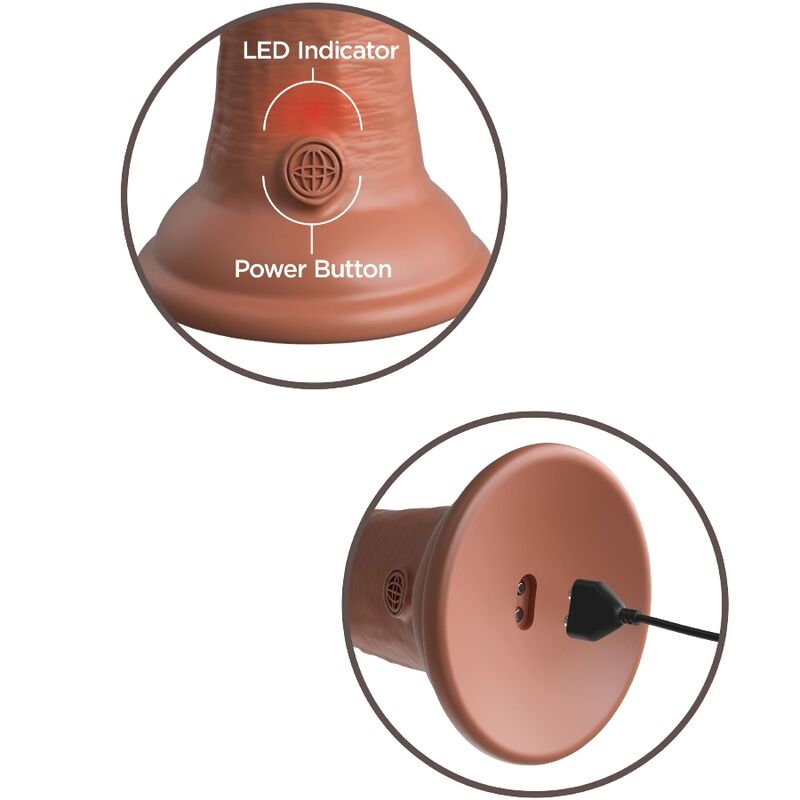 KING COCK - VIBRATEUR DILDO RÉALISTE ELITE &amp; SILICONE 15,2 CM CANDY