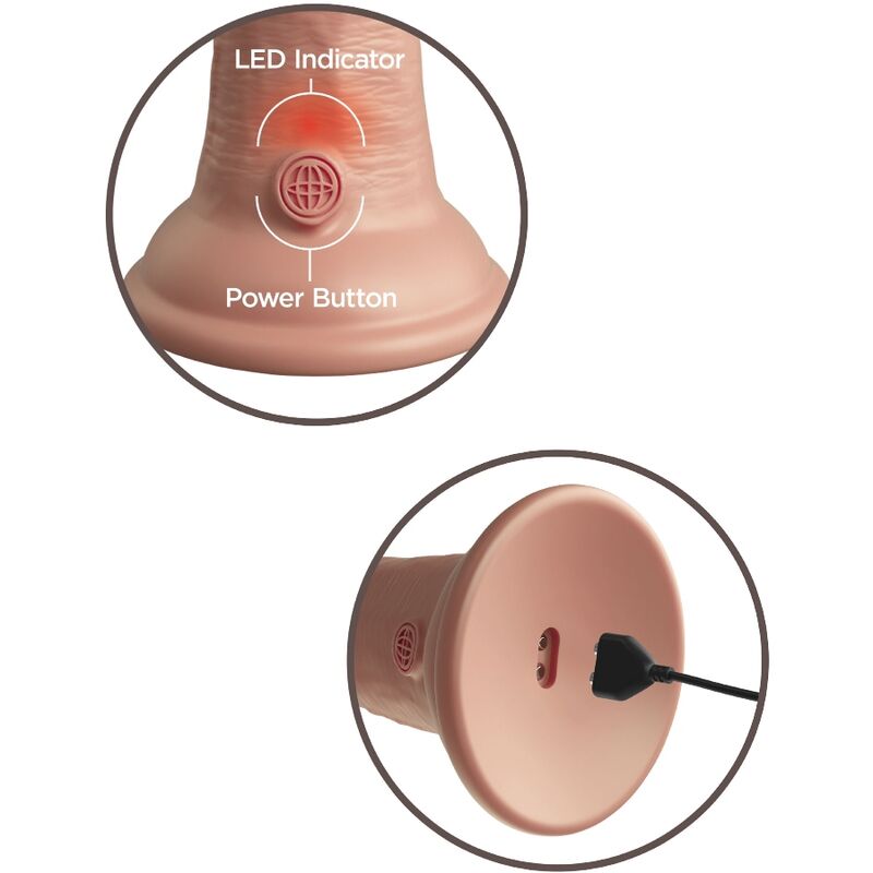 KING COCK - VIBRATEUR RÉALISTE ELITE &amp; GODE EN SILICONE 15,2 CM