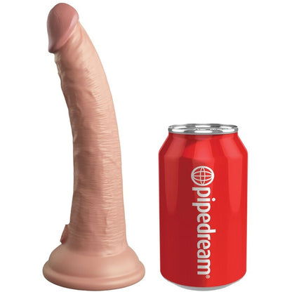 KING COCK - VIBRATEUR DILDO RÉALISTE ELITE ET TÉLÉCOMMANDE EN SILICONE 17,8 CM