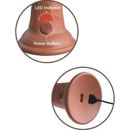 KING COCK - VIBRATEUR GODE RÉALISTE ÉLITE &amp; SILICONE 20,3 CM CANDY