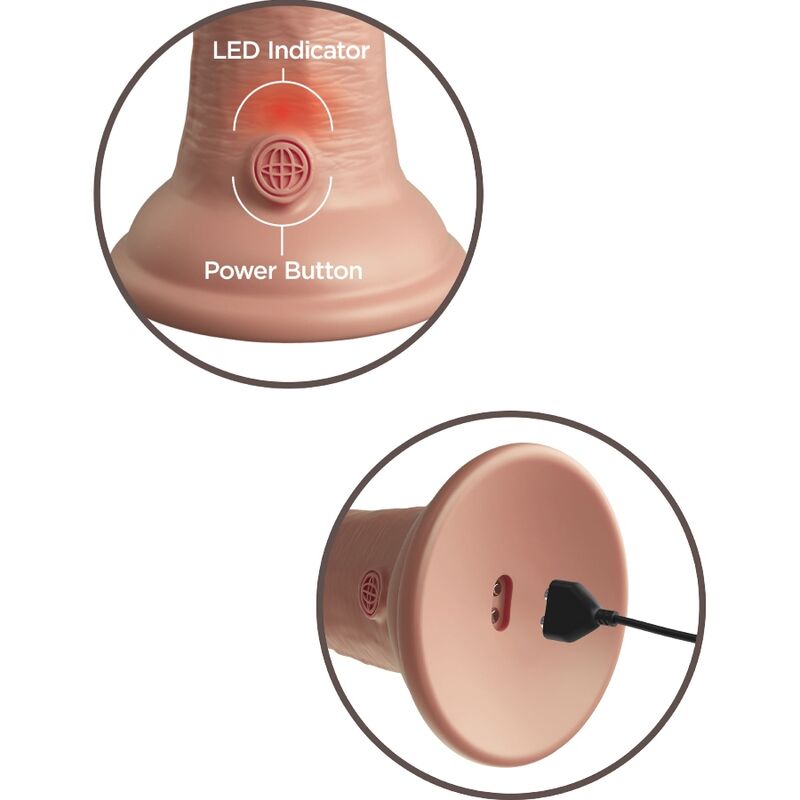 KING COCK - VIBRATEUR RÉALISTE ELITE &amp; GODE EN SILICONE 20,3 CM