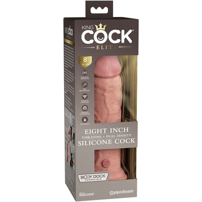 KING COCK - VIBRATEUR RÉALISTE ELITE &amp; GODE EN SILICONE 20,3 CM