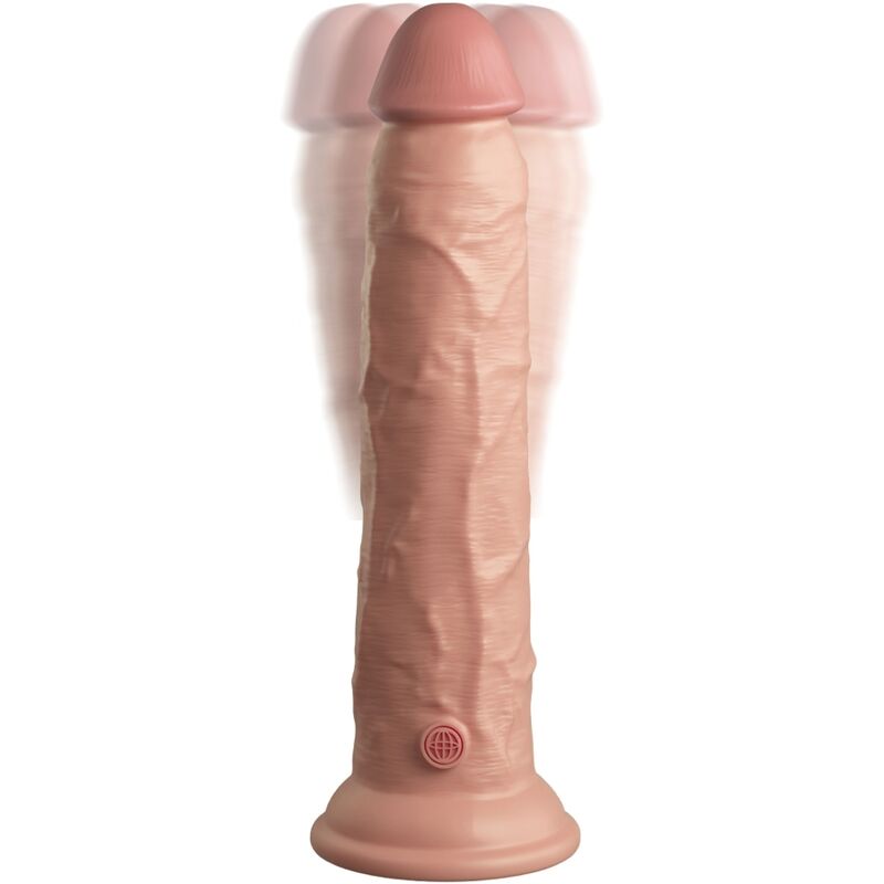 KING COCK - VIBRATEUR DILDO RÉALISTE ELITE &amp; TÉLÉCOMMANDE EN SILICONE 23 CM