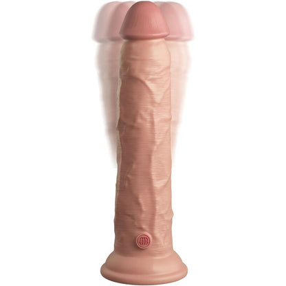 KING COCK - VIBRATEUR DILDO RÉALISTE ELITE &amp; TÉLÉCOMMANDE EN SILICONE 23 CM