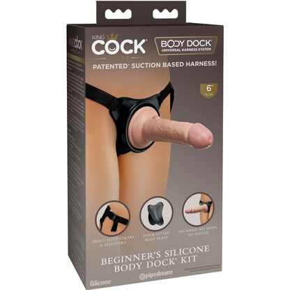 KING COCK - HARNAIS DÉBUTANT RÉGLABLE ÉLITE AVEC GODE DE 15,2 CM