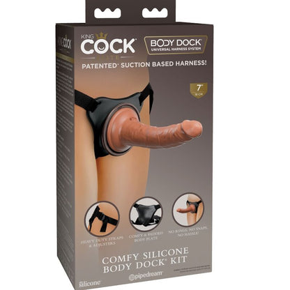 KING COCK - HARNAIS RÉGLABLE CONFORTABLE ELITE AVEC GODE 17,8 CM