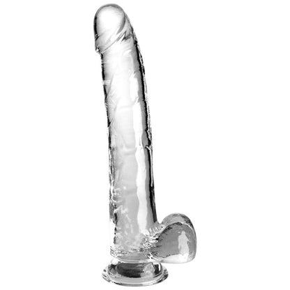 KING COCK - GODE TRANSPARENT AVEC TESTICULES 24,8 CM TRANSPARENT
