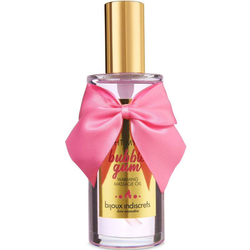 BIJOUX - INDISCRETS LIGHT MY FIRE HUILE DE MASSAGE EFFET CHALEUR SAVEUR BUBBLE GUM