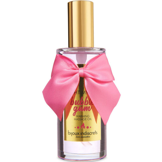 BIJOUX - INDISCRETS LIGHT MY FIRE HEAT EFFECT MASSAGE OIL BUBBLE GUM FLAVOR