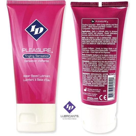 ID PLEASURE - LUBRIFIANT À BASE D'EAU SENSATION DE TIPING TUBE DE VOYAGE 60 ML