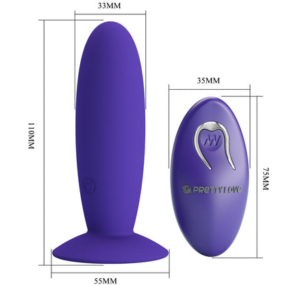 PRETTY LOVE - YOUTH PLUG VIBRATEUR ANAL TÉLÉCOMMANDÉ VIOLET