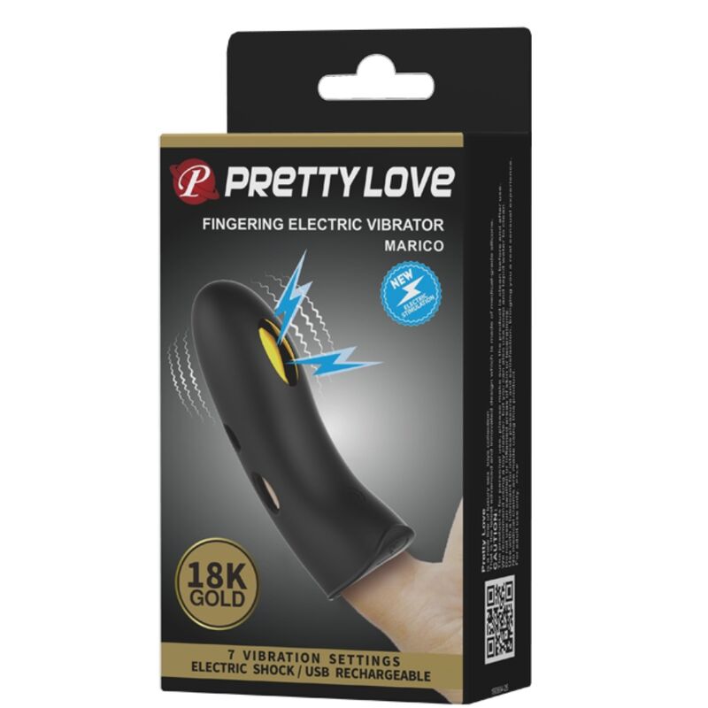 PRETTY LOVE - MANCHON DE DOIGT ÉLECTRO-STUMILATION MARICO BLACK