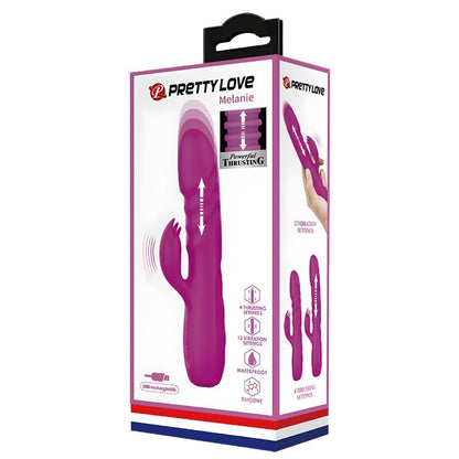 PRETTY LOVE - MELANIE RECHARGEABLE PURPLE RABBIT VIBRATOR