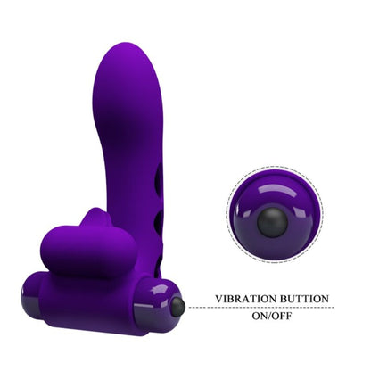 PRETTY LOVE - VIBRATEUR ORLANDO VIOLET AVEC COUVERTURE POUR DOIGT