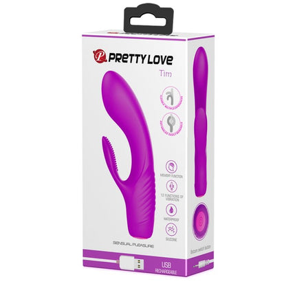 PRETTY LOVE - TIM RECHARGEABLE PURPLE VIBRATOR