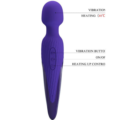 PRETTY LOVE - ANTONY YOUTH VIBRATING WAND WITH VIOLET HEAT EFFECT