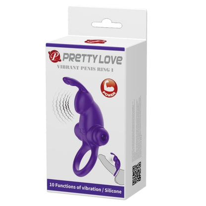 PRETTY LOVE - VIBRATING RING I PURPLE RABBIT PENIS
