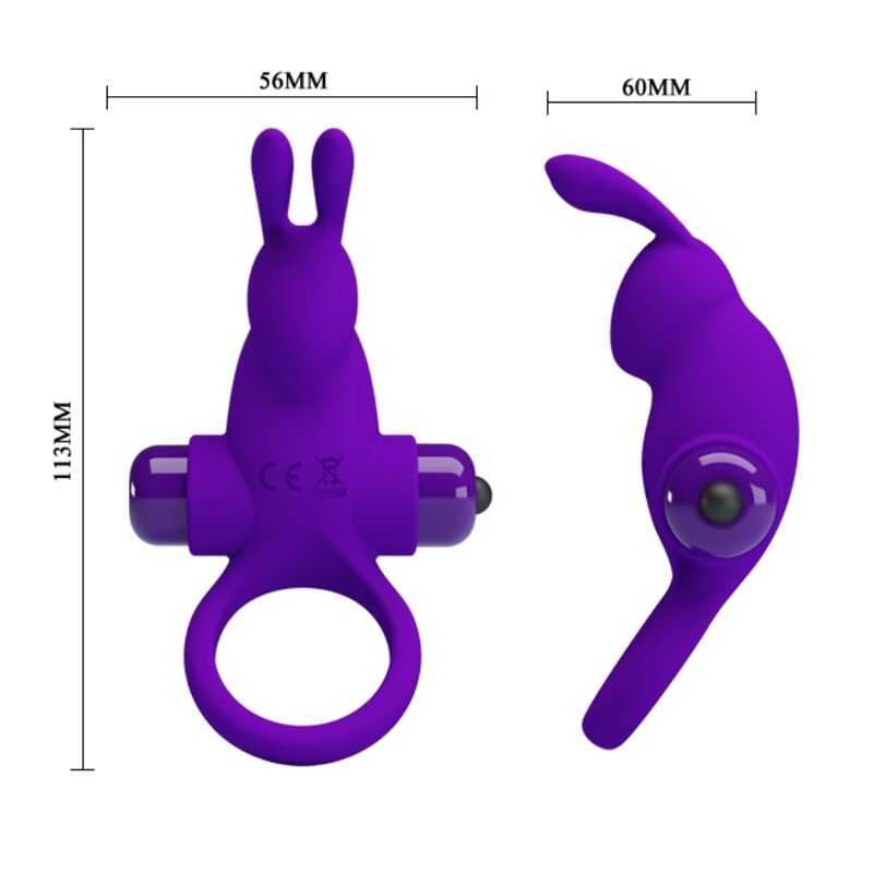 PRETTY LOVE - VIBRATING RING I PURPLE RABBIT PENIS