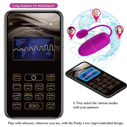PRETTY LOVE - NYMPH APP-CONTROLLED VIBRATING EGG VIOLET