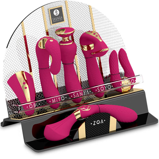 SHUNGA - PRÉSENTOIR POUR 6 MASSEURS INTIMES FUCHSIA