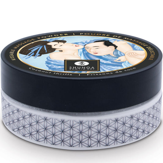 SHUNGA - KIT DE POUDRE DE MASSAGE À LA NOIX DE COCO COMESTIBLE
