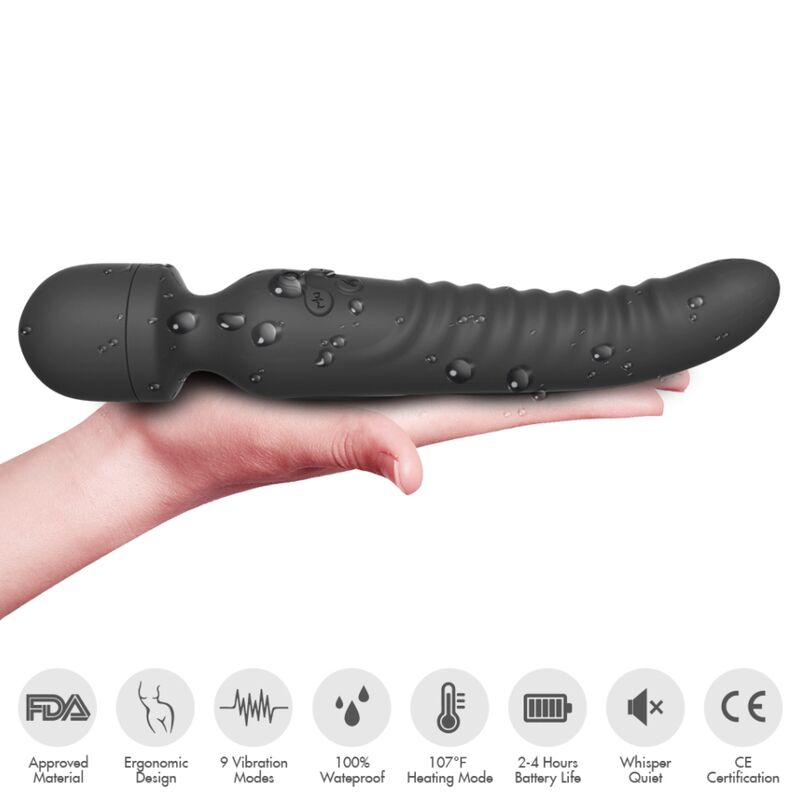 ARMONY - MISSION MASSAGER &amp; VIBRATEUR EFFET CHALEUR NOIR