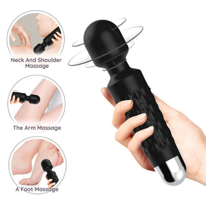 ARMONY - MASSEUR ET VIBRATEUR POSTMAN TÊTE FLEXIBLE NOIR