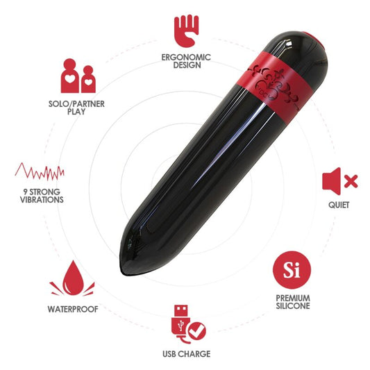 ARMONY - ROCKET BULLET VIBRANTE TÉLÉCOMMANDÉE NOIRE