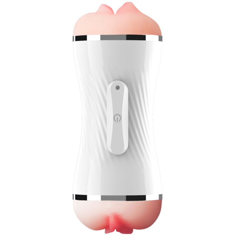 ARMONY - MASTURBATEUR DOUBLE VIBRATION VAGIN &amp; BOUCHE BLANC