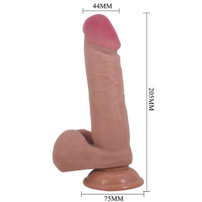 PRETTY LOVE - SÉRIE SLIDING SKIN GODE RÉALISTE AVEC VENTOUSE MULATO SLIDING SKIN 20,5 CM