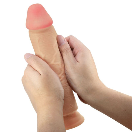 PRETTY LOVE - SÉRIE SLIDING SKIN GODE RÉALISTE AVEC VENTOUSE PEAU GLISSANTE NATURELLE 23,4 CM