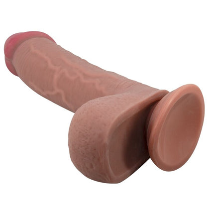 PRETTY LOVE - SÉRIE SLIDING SKIN GODE RÉALISTE AVEC VENTOUSE MULATO SLIDING SKIN 23,4 CM