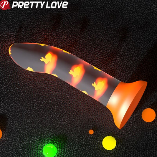 PRETTY LOVE - DILDO NON VIBRANT LUMINEUX ORANGE MAGIQUE NIGHTFALL