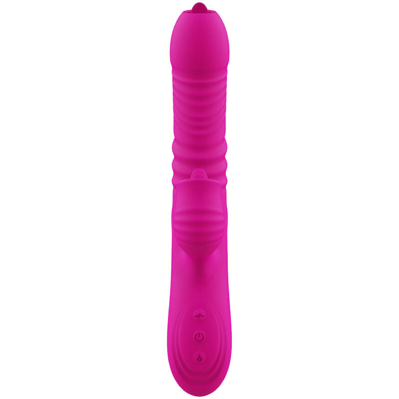 ARMONY - FANNY VIBRATEUR MULTIFONCTIONNEL DOUBLE LANGUE AVEC EFFET CHALEUR FUCHSIA