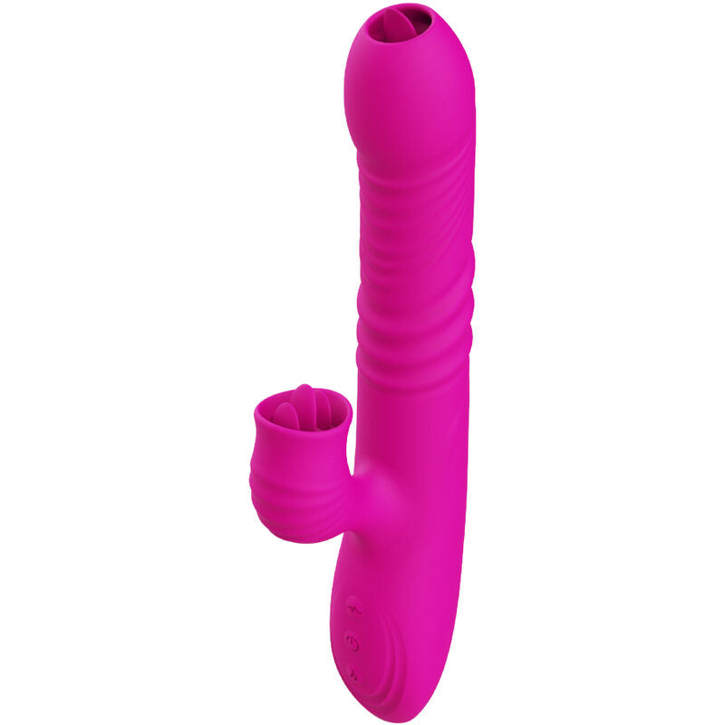ARMONY - FANNY VIBRATEUR MULTIFONCTIONNEL DOUBLE LANGUE AVEC EFFET CHALEUR FUCHSIA
