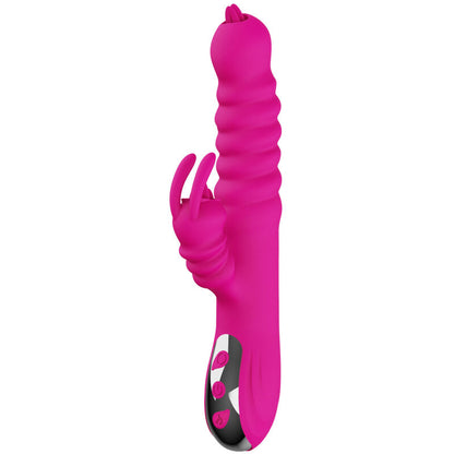 ARMONY - VIBRATEUR LAPIN MULTIFONCTIONNEL DOUBLE LANGUE EFFET CHALEUR FUCHSIA