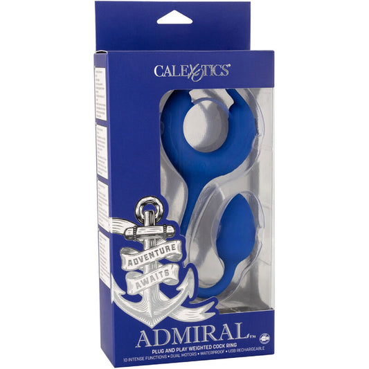 CALEXOTICS - ANNEAU PÉNIS LESTÉ ADMIRAL BLEU