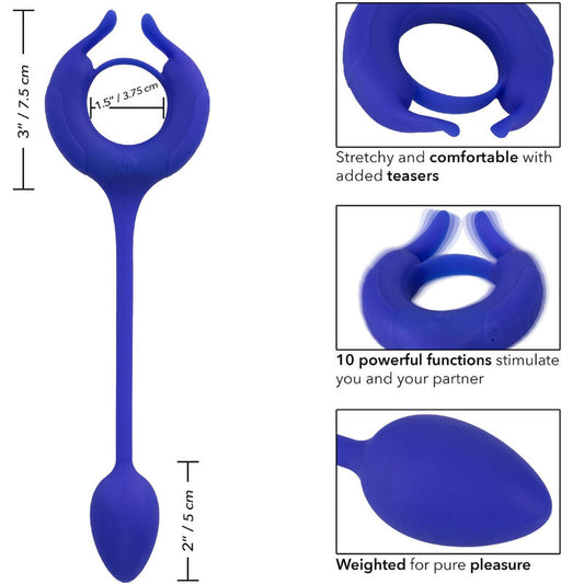 CALEXOTICS - ANNEAU PÉNIS LESTÉ ADMIRAL BLEU