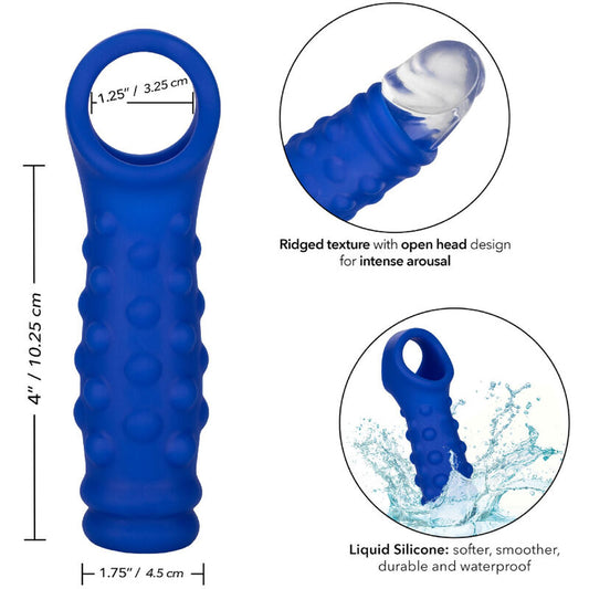 CALEXOTICS - MANCHON DE PÉNIS EN SILICONE LIQUIDE PERLÉ ADMIRAL BLEU