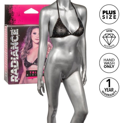 CALEXOTICS - HAUT DE BIKINI TRIANGLE À STRASS RADIANCE GRANDE TAILLE