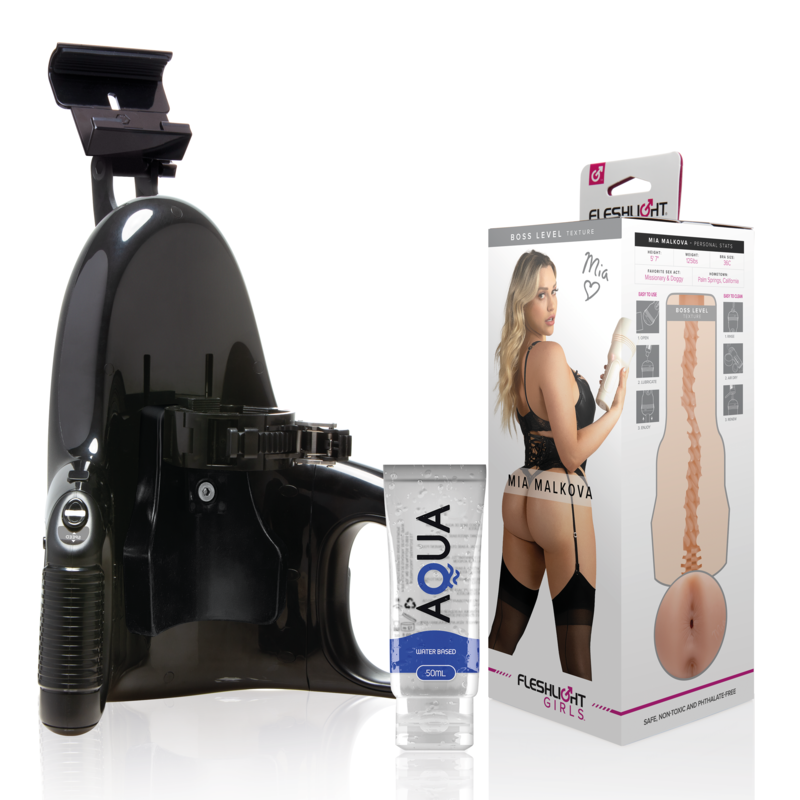 FLESHLIGHT - MIA MALKOVA BOSS LEVEL + LANCEMENT UNIVERSEL + LUBRIFIANT DE QUALITÉ AQUA 50 ML