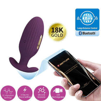 PRETTY LOVE - JEFFERSON APP-CONTROLLED ANAL PLUG LILAC