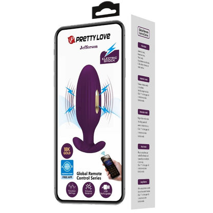 PRETTY LOVE - JEFFERSON APP-CONTROLLED ANAL PLUG LILAC